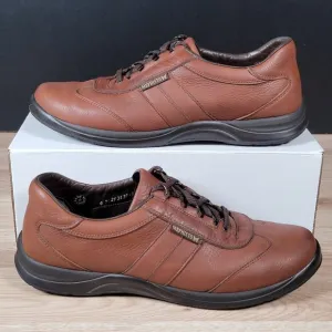 Mephisto Runoff Air Jet Shoes Mens Size 13 Brown Black Round Toe Leather Sneaker