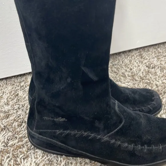 Merrell Blazing Star Size 8 Tall Boots Suede Leather Side Zip Low Heel