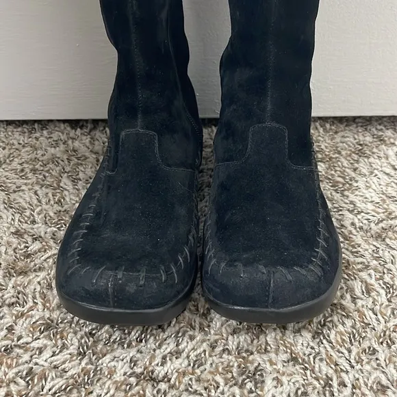 Merrell Blazing Star Size 8 Tall Boots Suede Leather Side Zip Low Heel