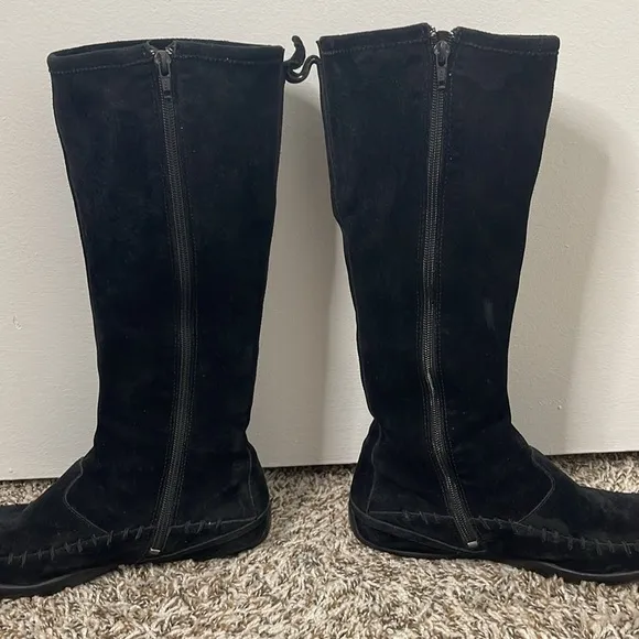 Merrell Blazing Star Size 8 Tall Boots Suede Leather Side Zip Low Heel