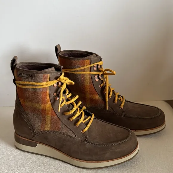 Merrell Womens Boots Roam Mid Plaid Wool