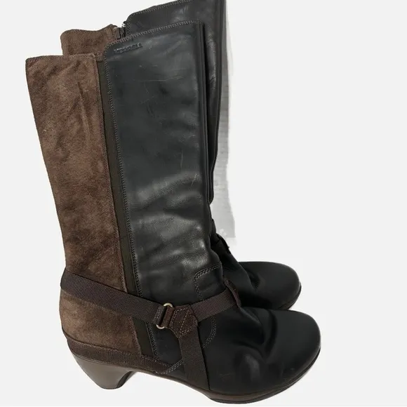 Merrill Women’s Shoes Boots Size 8.5 Leather Suede Side Zip Brown Expresso