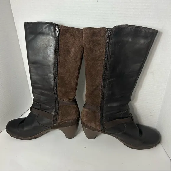 Merrill Women’s Shoes Boots Size 8.5 Leather Suede Side Zip Brown Expresso