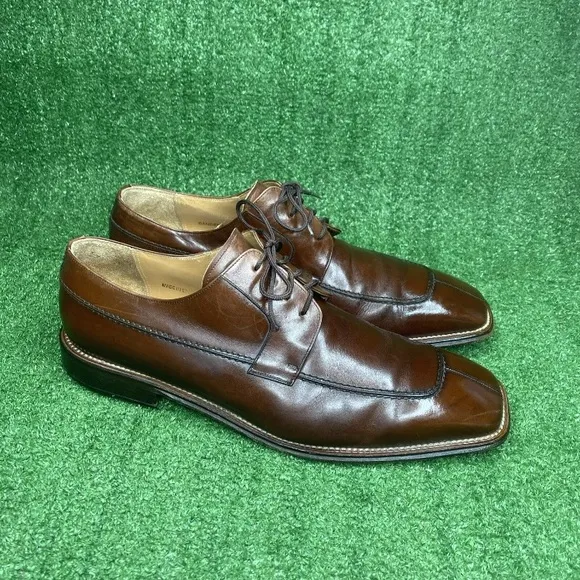 Mezlan Split Toe Derby Leather Cognac Brown Made In Spain Size 13 M US