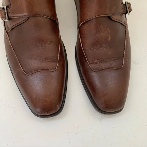 Mezlan Taberna Mens  Dark Brown Double Monk Strap Zip Ankle Boots Size 7