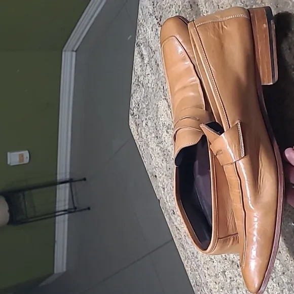Mezlan Tan Leather Penny Loafers Size US10
