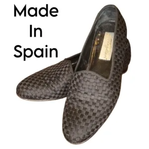 MEZLAN Tuxedo Woven Silk Leather Formal Men's Dress Shoes - Handmade in Spain 9