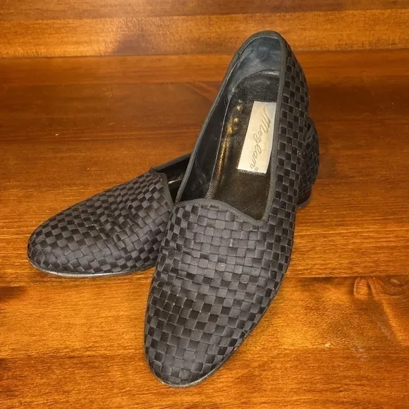 MEZLAN Tuxedo Woven Silk Leather Formal Men's Dress Shoes - Handmade in Spain 9