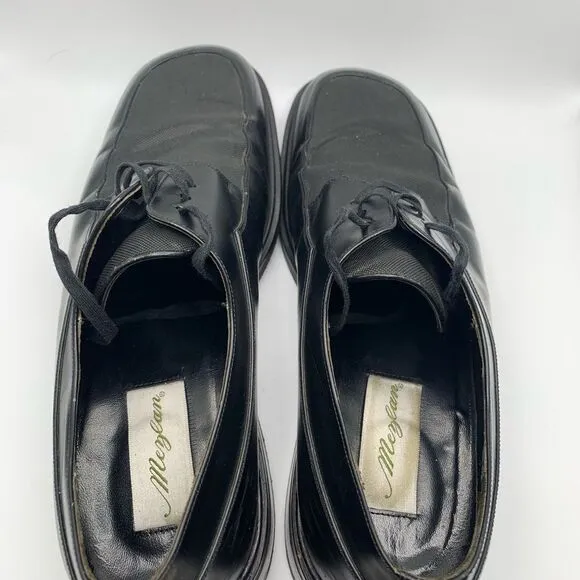 Mezlan Mens‎ Black Leather Squared Andros Work Formal Shoes Size 10.5 M
