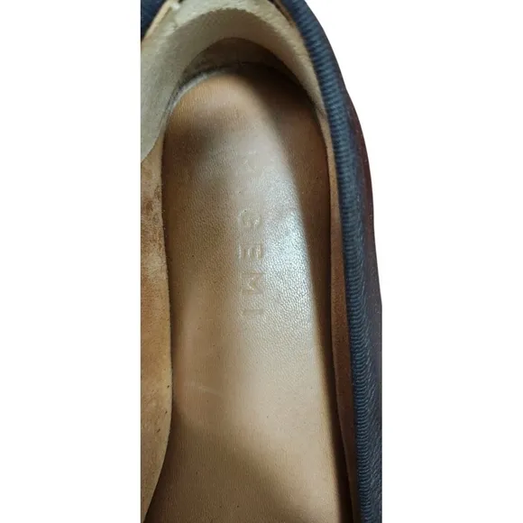 M.GEMI The Danza Leather Black Flats with Hidden Wedge, Size EU 35.5/US 5.5