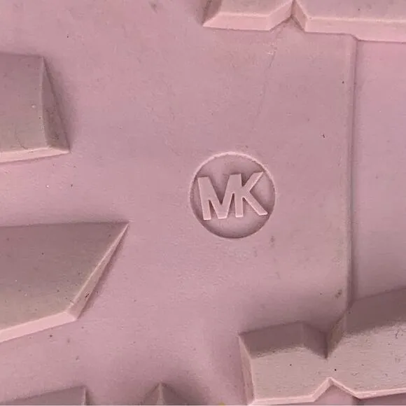 Michael Kors Boots for Girls Light Pink MK Silver Logo Print Side Zipper Size 2