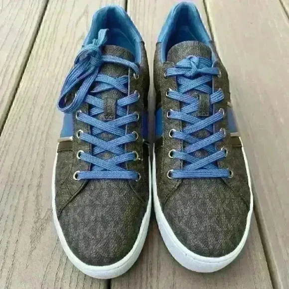 Michael Kors Shoes Womens Logo Stripe Sneaker Chambray