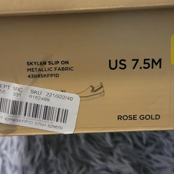 Michael Kors Skyler Rose Gold Knit Slip On Shoes