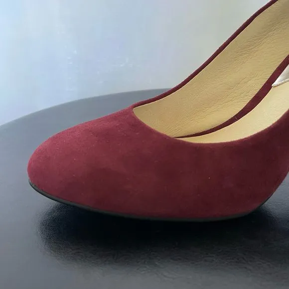 MICHAEL Michael Kors MK Flex Pump Merlot Suede Round Toe High Heel Pumps Size 8M