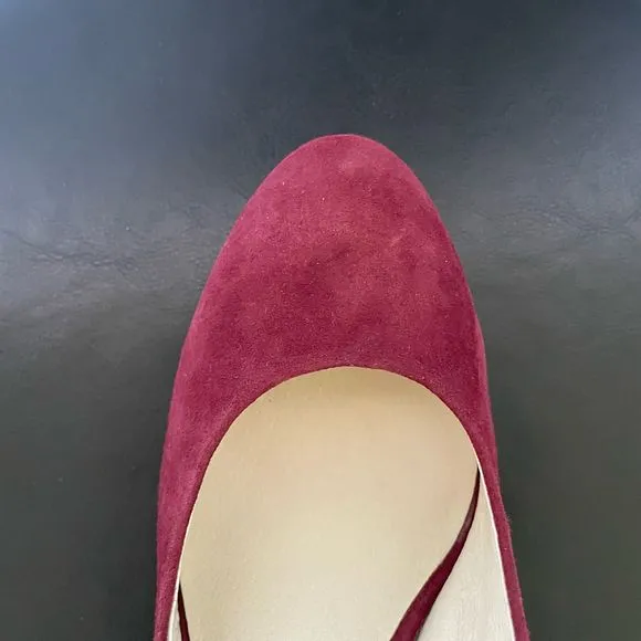 MICHAEL Michael Kors MK Flex Pump Merlot Suede Round Toe High Heel Pumps Size 8M