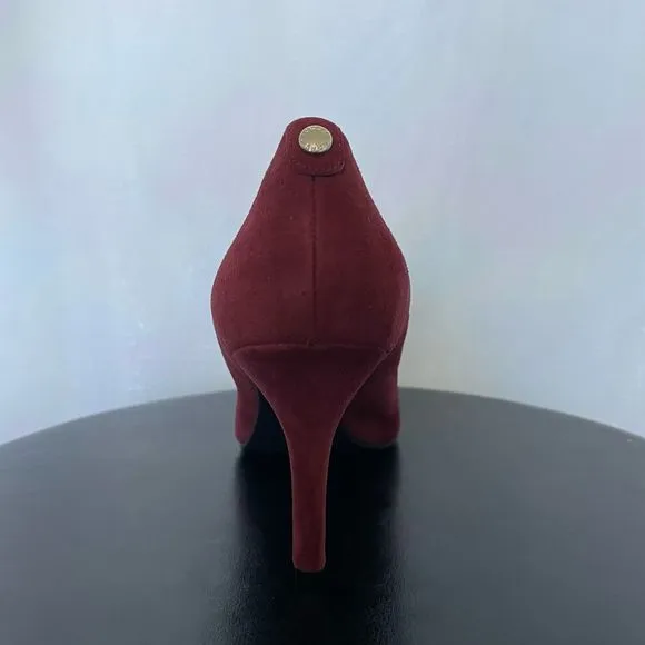 MICHAEL Michael Kors MK Flex Pump Merlot Suede Round Toe High Heel Pumps Size 8M