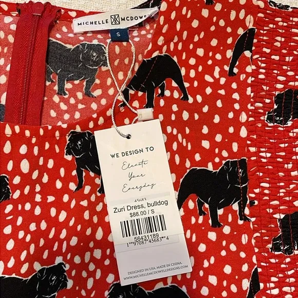 Michelle McDowell Everly Dress in Bulldogs size Small NWT