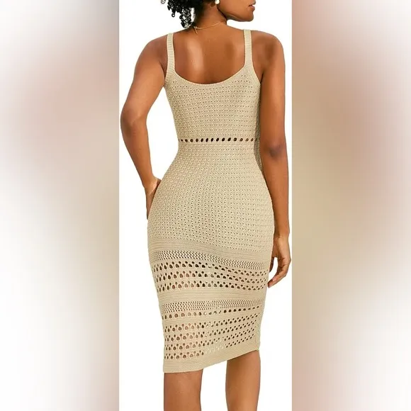 Miholl Summer midi dress, swimsuit coverup dress,