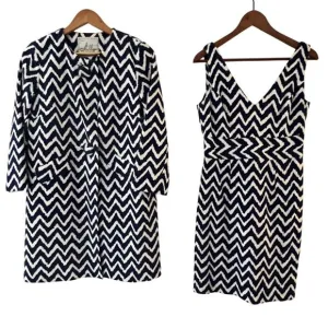 Milly Dress Jacket Matching Set Easter Derby Chevron Shower Wedding Size 6