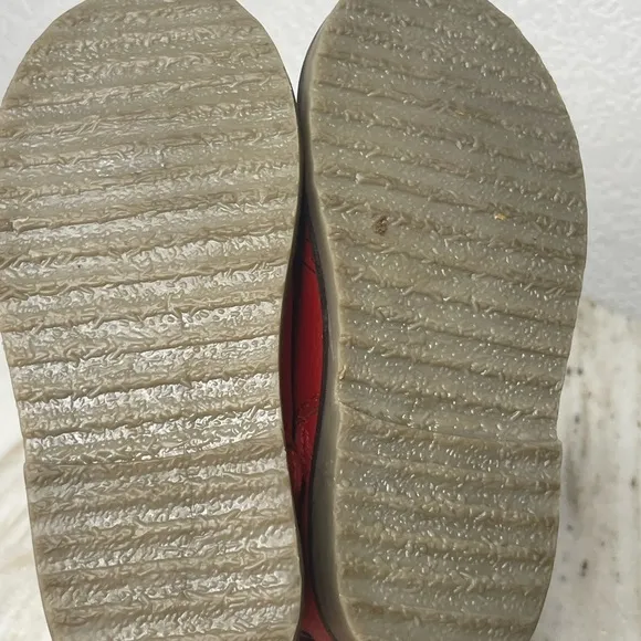 Mini Boden boots leather side zip EU 25 sz 9 toddler red