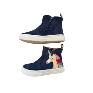 Mini Boden Navy Unicorn Boots size 26/9.5
