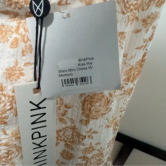 Mink Pink - Kiss the Stars MiniDress in Golden New with Tags