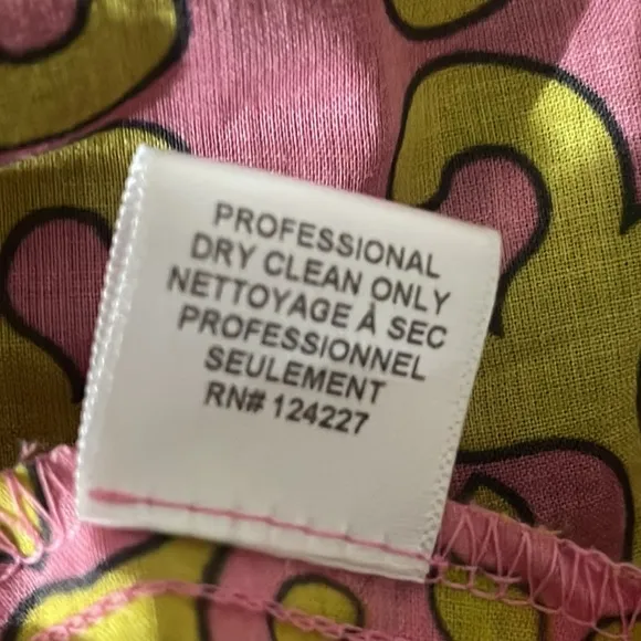 MISA JORDANA Smocked Mini off shoulder Dress Sz S Flora Splendido Pink Yellow