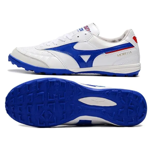 Mizuno Alpha Pro AS Men's Soccer White Leather Shoes Football