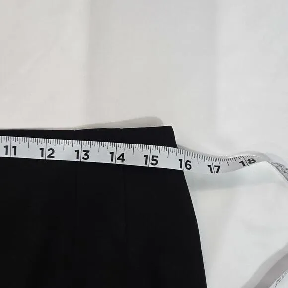MM LaFleur Cobble Hill Classic Black Pencil Skirt 96% Wool Washable Size 12