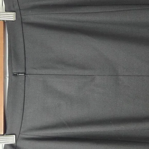 MM LaFleur Cobble Hill Classic Black Pencil Skirt 96% Wool Washable Size 12