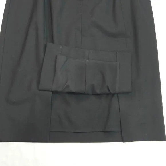 MM LaFleur Cobble Hill Classic Black Pencil Skirt 96% Wool Washable Size 12