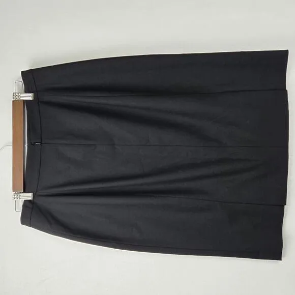 MM LaFleur Cobble Hill Classic Black Pencil Skirt 96% Wool Washable Size 12