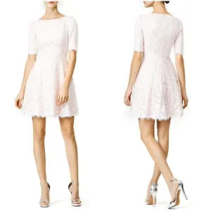 Monique Lhuillier Ivory Blushing Envy Lace Dress $495