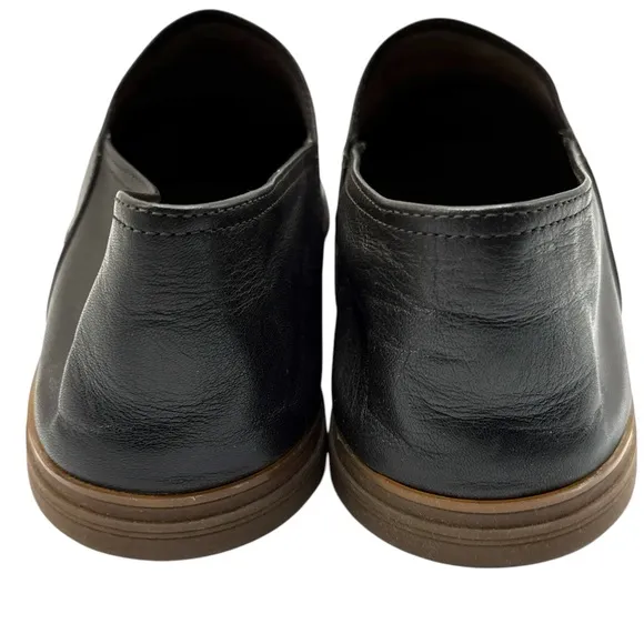 Moral Code Men's Black Leather Slip-On Shoes Size 11