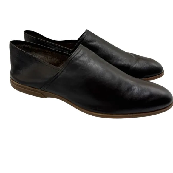 Moral Code Men's Black Leather Slip-On Shoes Size 11