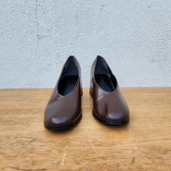 MOUSSY Brown Leather Heels
