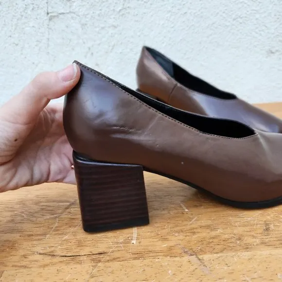 MOUSSY Brown Leather Heels