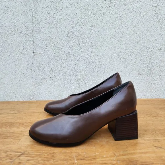 MOUSSY Brown Leather Heels