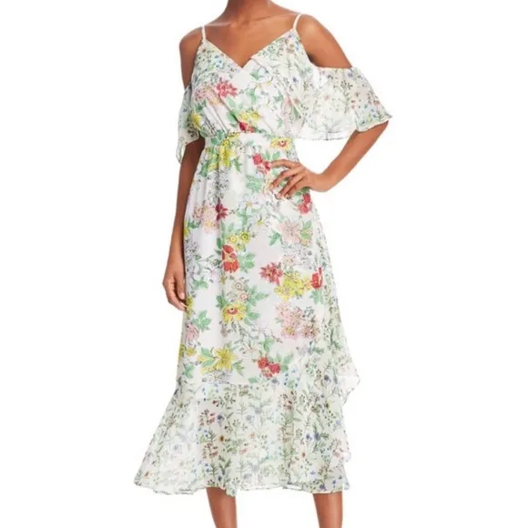 NANETTE Nanette Lepore Cold ShoulderFloral Dress$89 $175/Size: 8