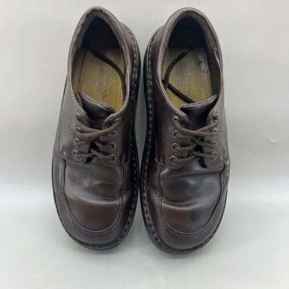 Naot Apron Round Toe Oxford Men Size 9 US, 43 EU Brown Leather Comfort Low Shoes