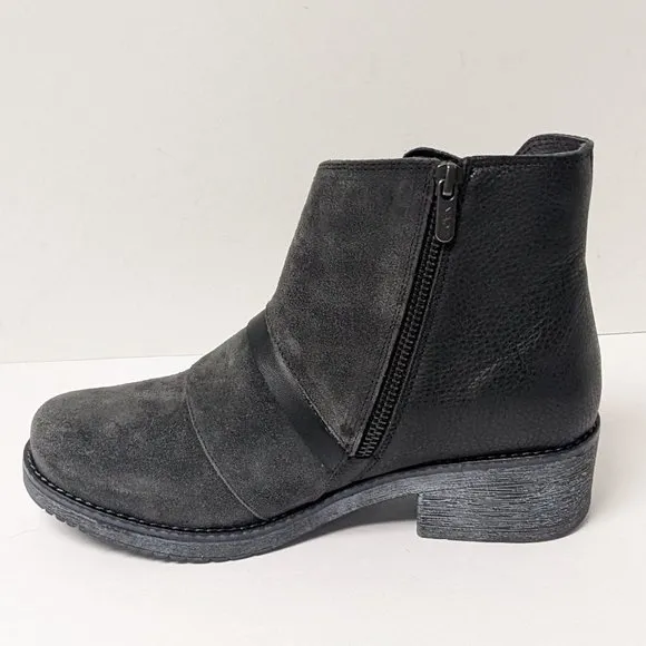Naot Emerald Ankle Booties, Grey Leather, Women's 37 EU (US 6)