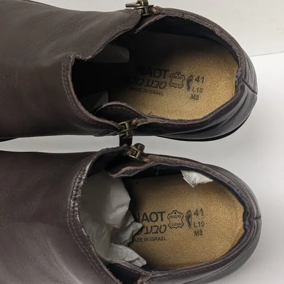 Naot General Low Cut Boots, Brown Leather, Men's 41 EU (US 8)