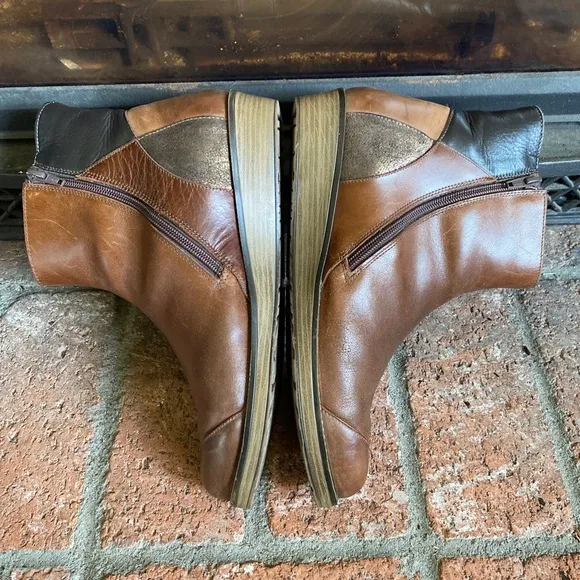 Naot Loyal Brown Leather Ankle Boot Bootie SZ 10 EU 41