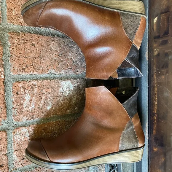 Naot Loyal Brown Leather Ankle Boot Bootie SZ 10 EU 41