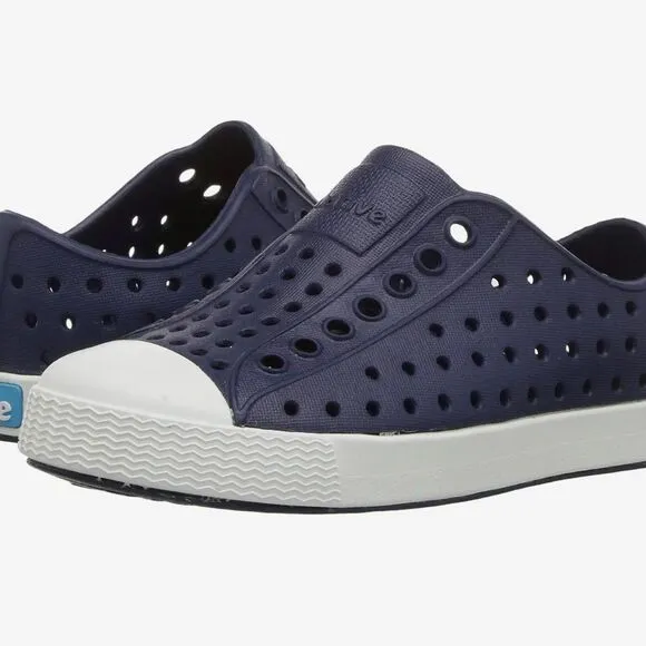 Native Kids Shoes Navy Perforated Slip-On Shoes