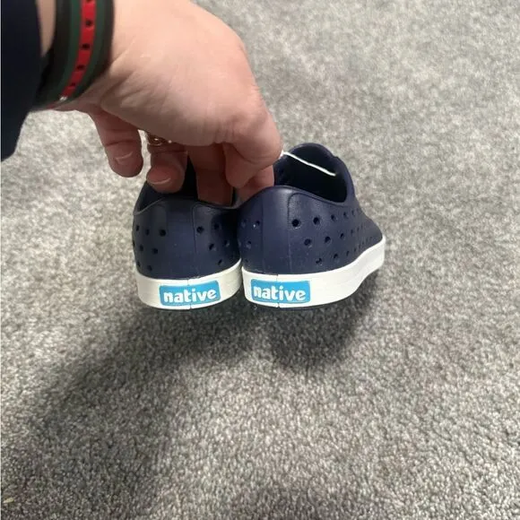Native Kids Shoes Navy Perforated Slip-On Shoes