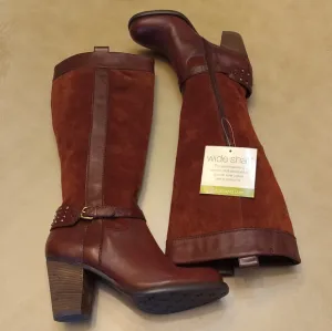 Naturalizer Glassy Suede Leather Riding Boots Size 7W