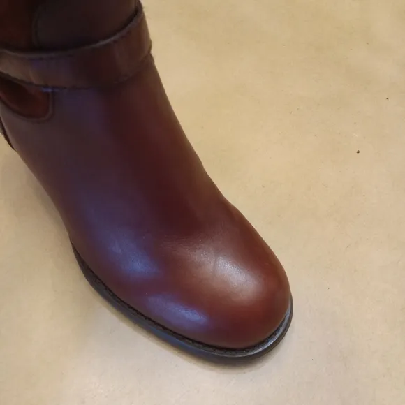 Naturalizer Glassy Suede Leather Riding Boots Size 7W