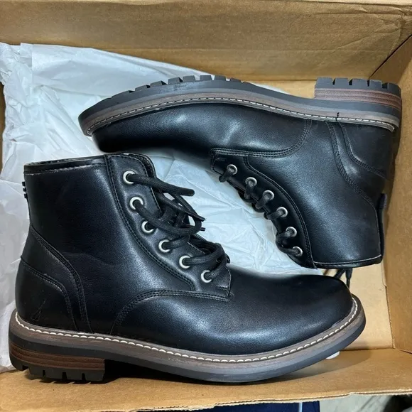 Nautica Men's Lace Up  Dress Casual Boots Oxford Combat Size 7.5 # Box H768