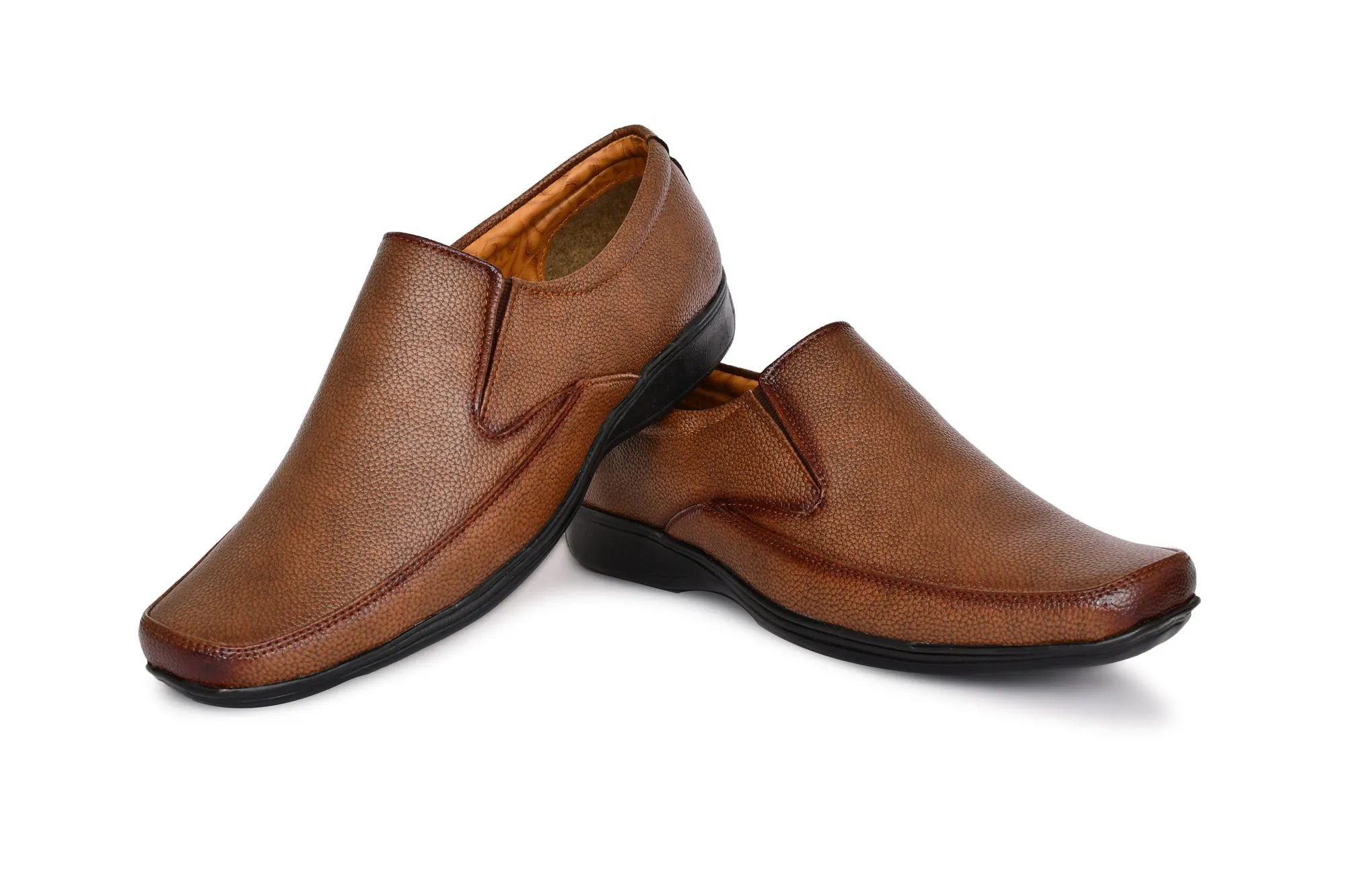 Neat Slit Clean Look Moccasins for Men  Tan